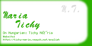 maria tichy business card